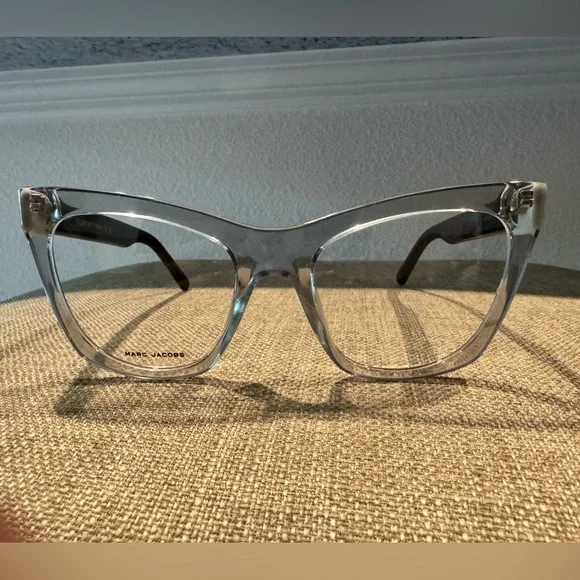 NWOT - Marc Jacobs Transparent Cat Eye Frame Prescription Glasses - Picture 1 of 4